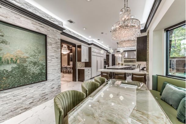 Dining room and kitchen